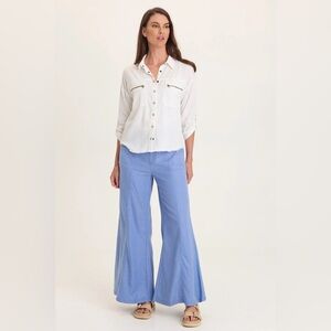 WEARABLES
FAULK TWILL PULL-ON BELL BOTTOMS
 In Shasta Lake
